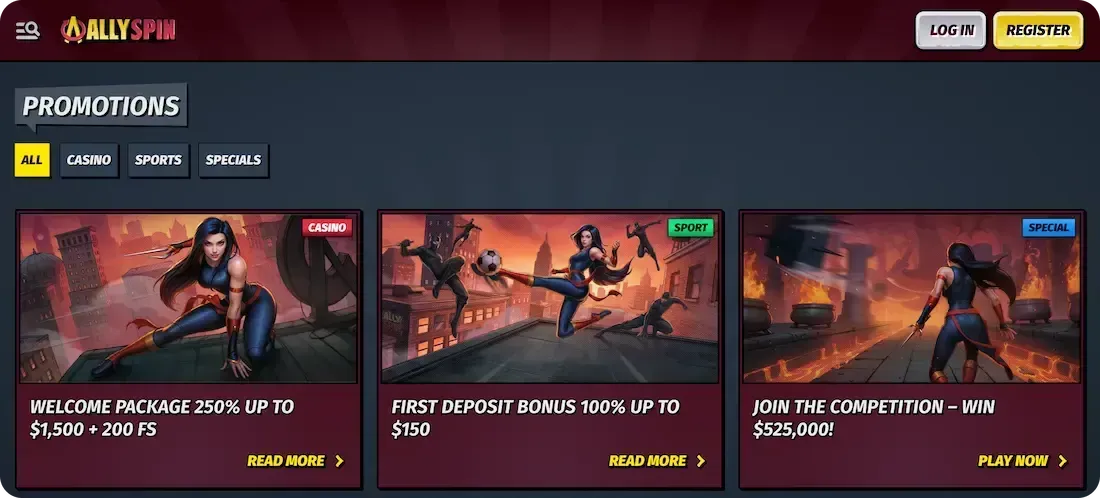 allyspin casino bonus all