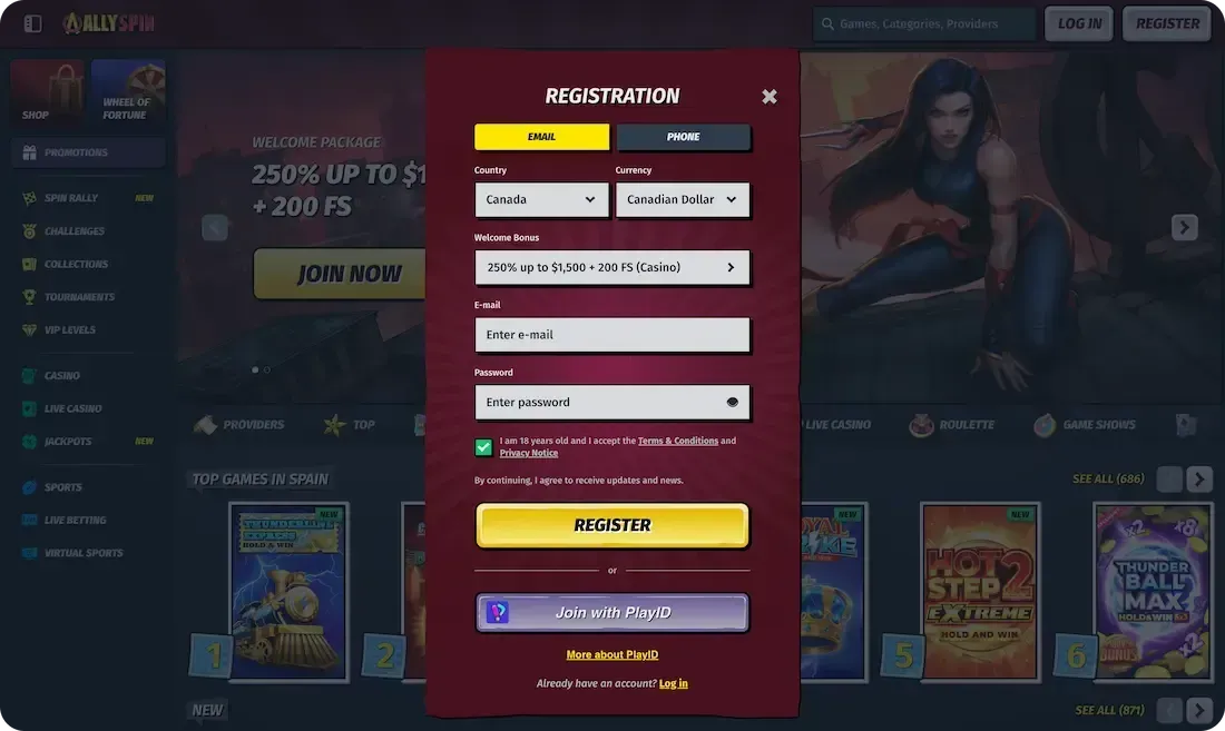allyspin casino registration
